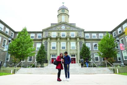 Dalhousie University - Students Front of Building