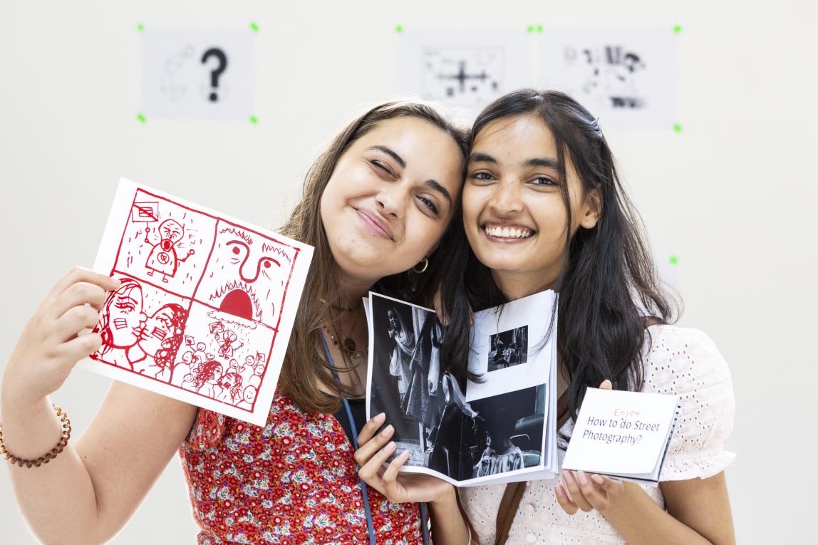 UAL students with street photography booklets