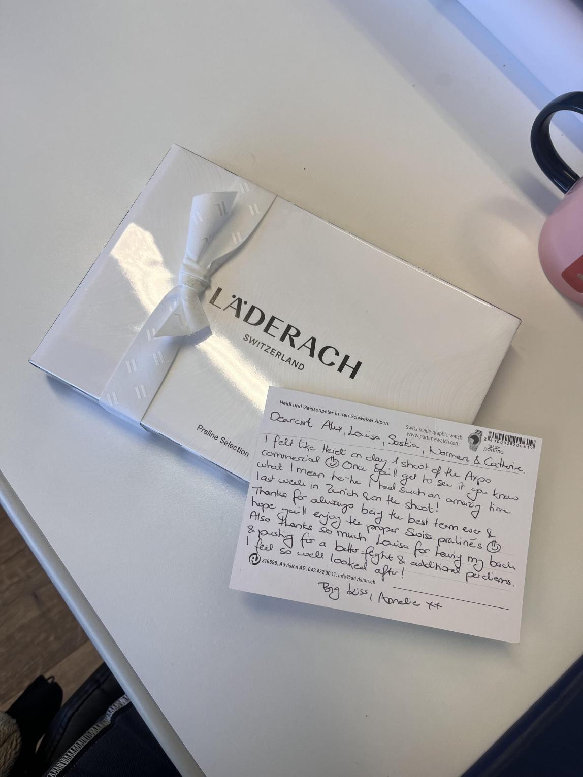 동료에게 쓴 감사 편지.