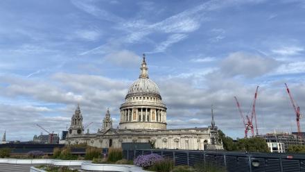 Saint Paul's Cathedral in London under repair