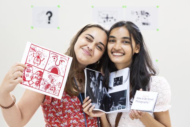 UAL students with street photography booklets