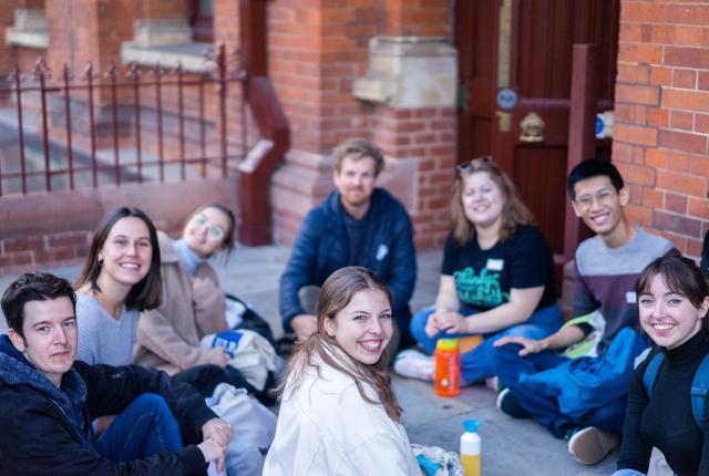 UAL students during treasure hunt