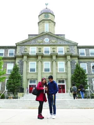 Dalhousie University - Students Front of Building