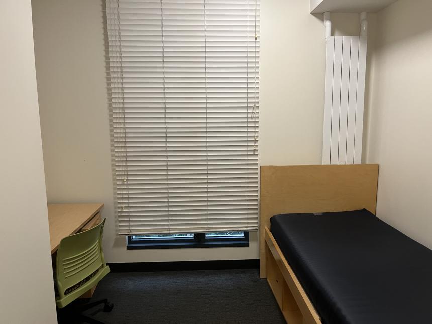 An example of a possible single occupancy dorm room that SAF students at UC Berkeley might be assigned.