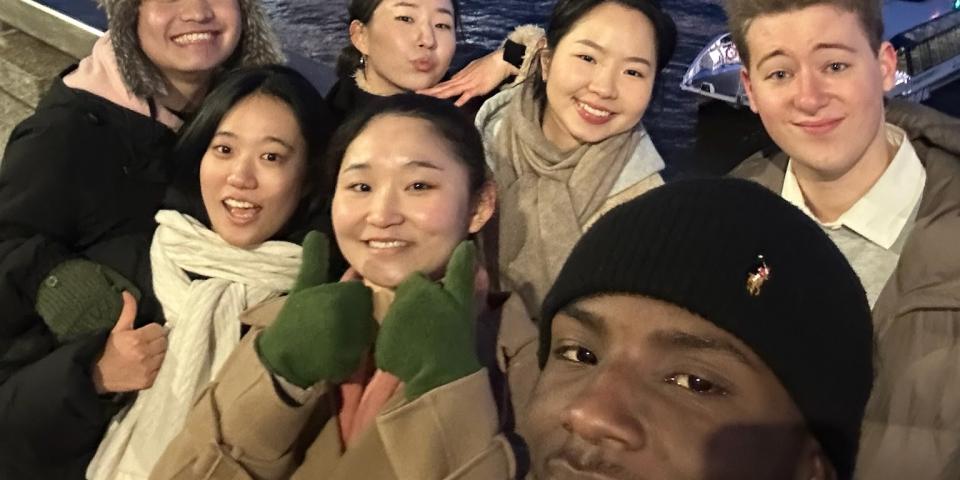 Group selfie featuring Yukyeong Jang and friends